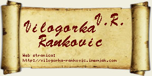 Vilogorka Ranković vizit kartica